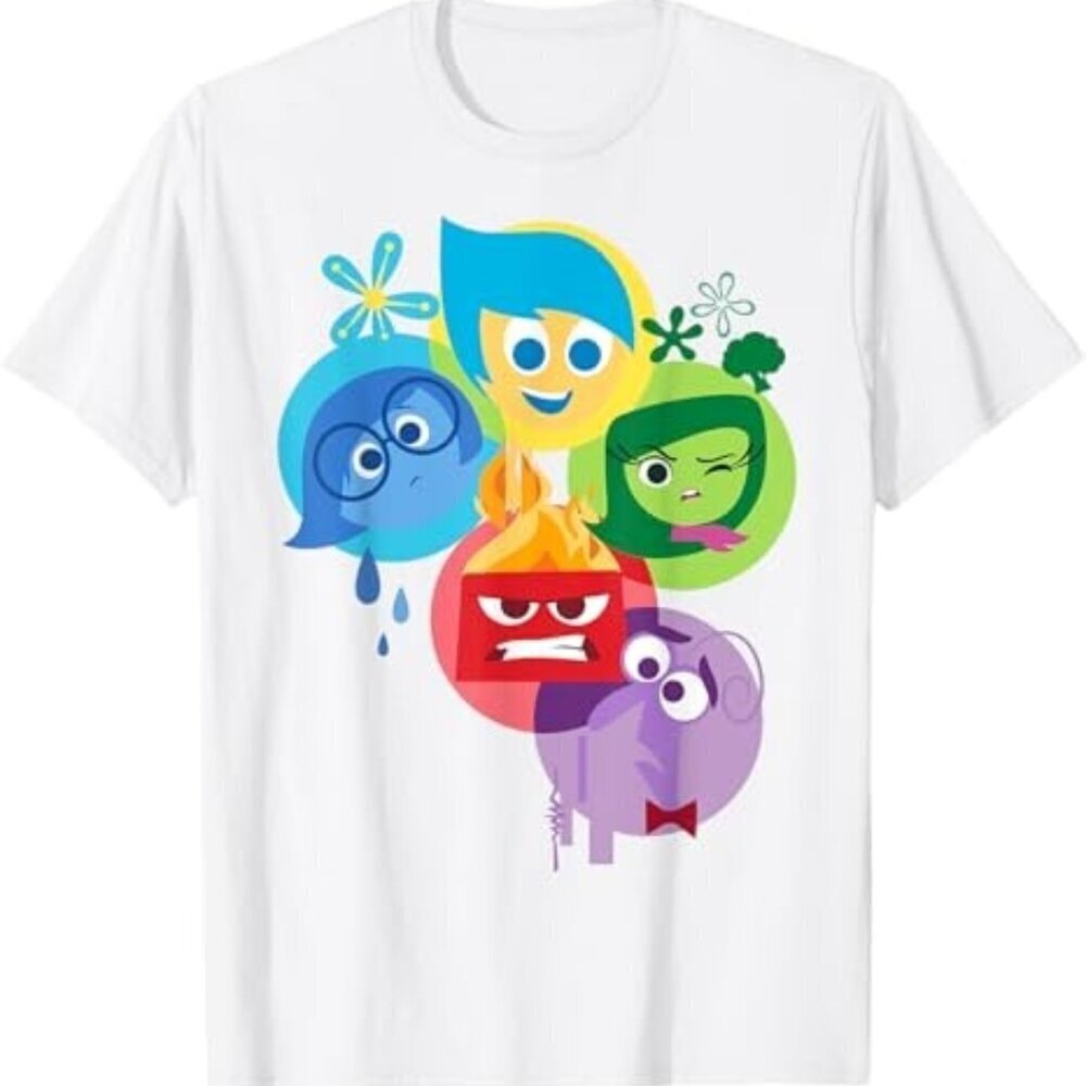 Disney Pixar Inside Out Simple Group Shot Shirt Animated Movie Character Graphic